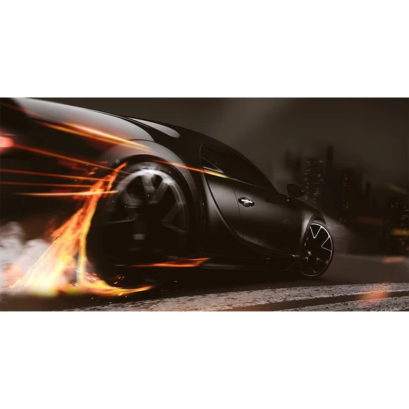 Modern Siyah Araba Kanvas Tablo 60x120 - Resim 2