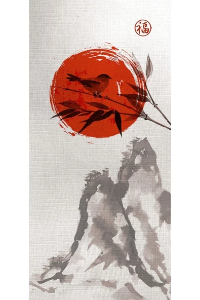 Kırmızı Longji Iki Parça Canvas Tablo (30x70) - Resim 2