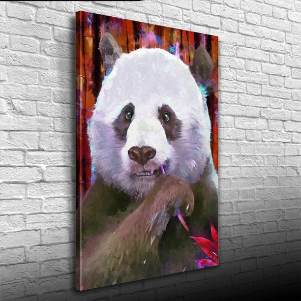 Suluboya Tekniğinde Panda Görseli Kanvas Tablo 50 x 70 ürün görseli 1