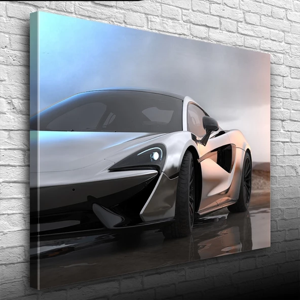 Spor Gri Araba Kanvas Tablo 50 x 70 - Resim 3