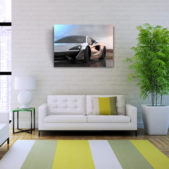 Spor Gri Araba Kanvas Tablo 50 x 70 - Resim 2