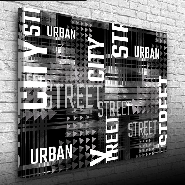 City Street Siyah Beyaz Poster Kanvas Tablo 50 x 70 - 3