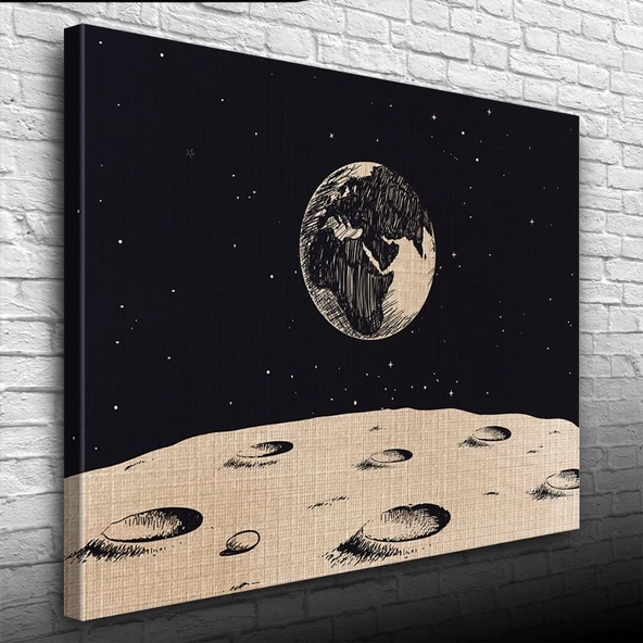 Aydan Dünyanın Görünüşü Kanvas Tablo 50 x 70 - 3
