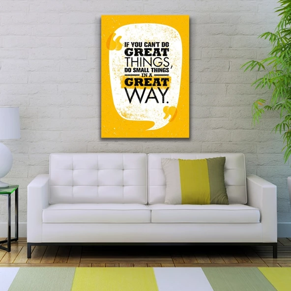 Great Thing Afiş Turuncu Tonlarda Kanvas Tablo 50 x 70 - Resim 2