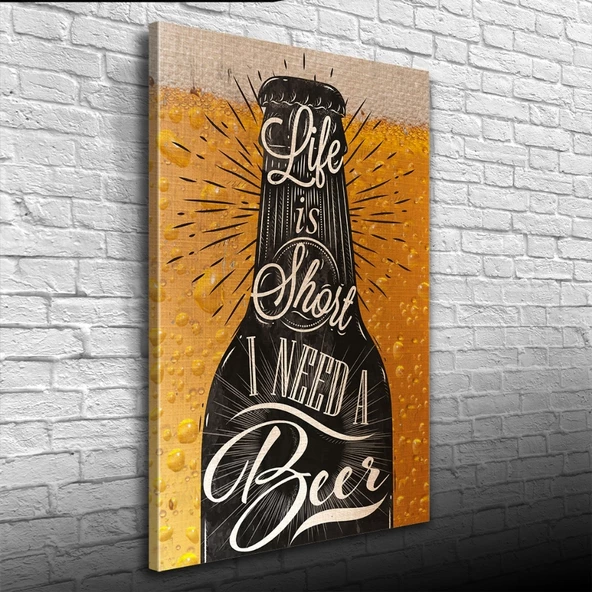 I Need Afiş Sarı Tonlarda Kanvas Tablo 50 x 70 - Resim 3