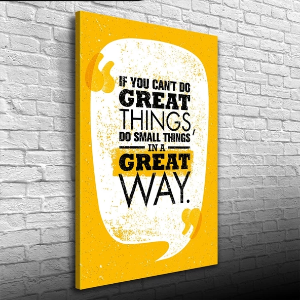 Great Thing Afiş Turuncu Tonlarda Kanvas Tablo 50 x 70 ürün görseli 1