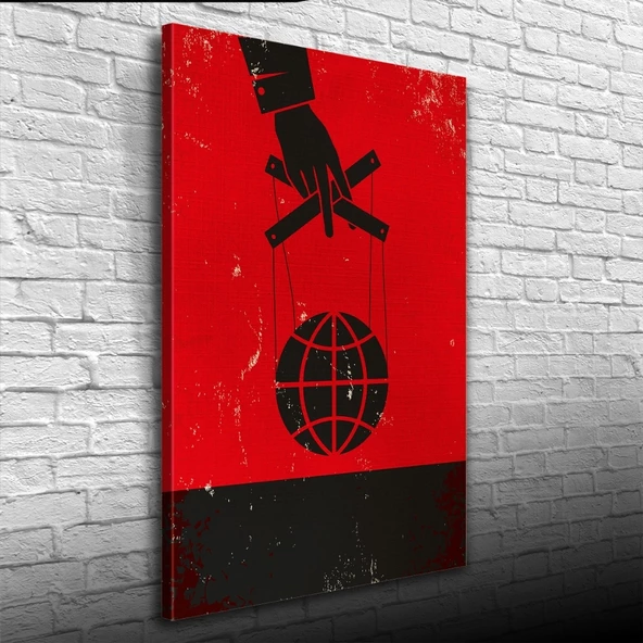 Kırmızı ve Siyah Afiş Görseli Kanvas Tablo 50 x 70 - Resim 3