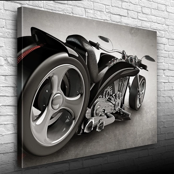 Siyah Concept Motosiklet Kanvas Tablo 50 x 70 ürün görseli 1