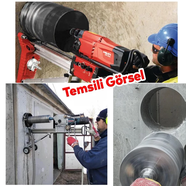 Elmas Karot Ucu 140 mm Shun Beton Zemin Duvar Delme Delik Açma Panç Aparat Uç Deprem Numune Al Test - 5