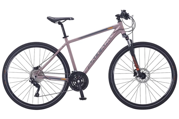 Salcano City Sport 27S HD Fren 27 Vites 28 Jant Şehir Bisikleti Mat Gri Turuncu 21 Kadro