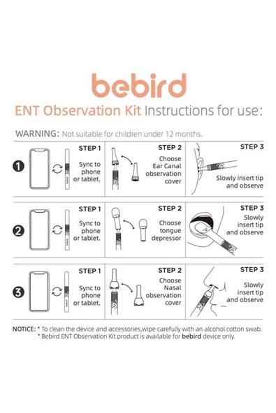 BEBIRD ENT ACCESSORY OBSERVATION 3IN1 KULAK/BURUN/AGIZ BASLIGI - 2