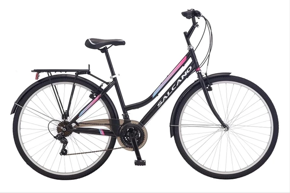 Salcano Üsküp 700 Unisex VR V Fren 21 Vites 28 Jant Şehir Bisikleti Yeşil Mavi Pembe - Resim 2