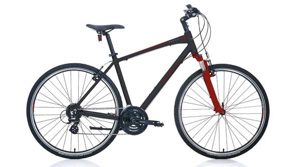 Carraro Sportive 224 V Fren 24 Vites 28 Jant Şehir Bisikleti Siyah Kırmızı 51 Kadro