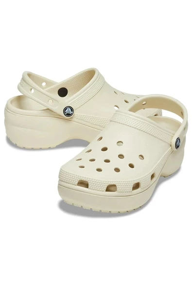 Crocs Classic Platform Clog W Kadın Sandalet 206750-2Y2 Ekru - 3
