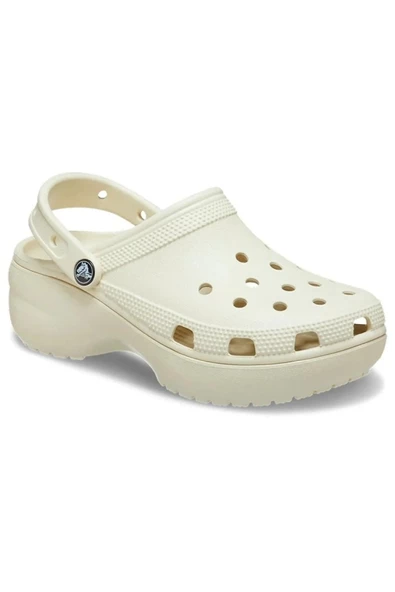 Crocs Classic Platform Clog W Kadın Sandalet 206750-2Y2 Ekru
