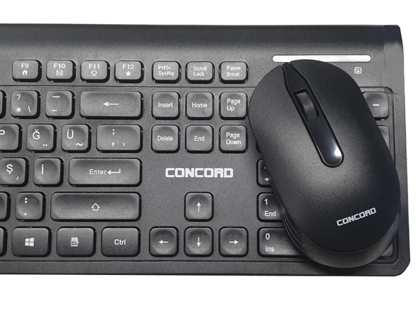 Concord C69 Kablosuz Multimedya Türkçe Q Klavye Mouse Seti - 5