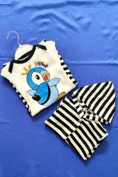 Penguen Desen 3 Lü Çocuk Takım - Resim 6