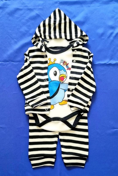 Penguen Desen 3 Lü Çocuk Takım - Resim 2
