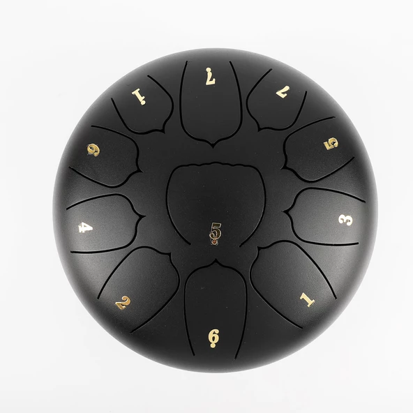 Jwin JTN-1011 10 Inç 11 Ses Ton Çelik Handpan Tongue Drum Davulu - Siyah - 2