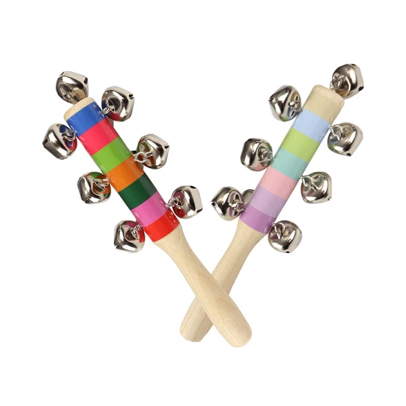 Jwin JSZ-101 Metal Zilli Ahşap Marakas Orff - Ritim Aleti - 2