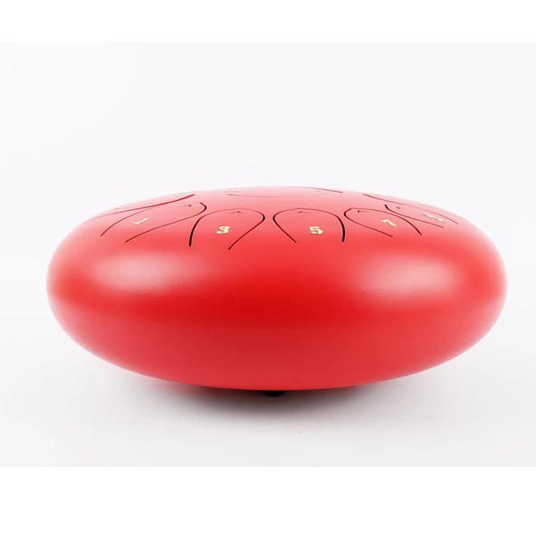 Jwin JTN-1213 12 Inç 13 Ses Ton Çelik Handpan Tongue Drum Davulu - Kırmızı - 3