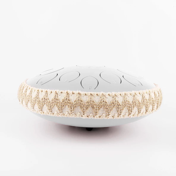 Jwin JTN-1415 14 Inç 15 Ses Ton Çelik Handpan Tongue Drum Davulu - Beyaz - 3