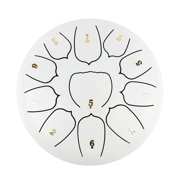 Jwin JTN-1011 10 Inç 11 Ses Ton Çelik Handpan Tongue Drum Davulu - Beyaz - 2