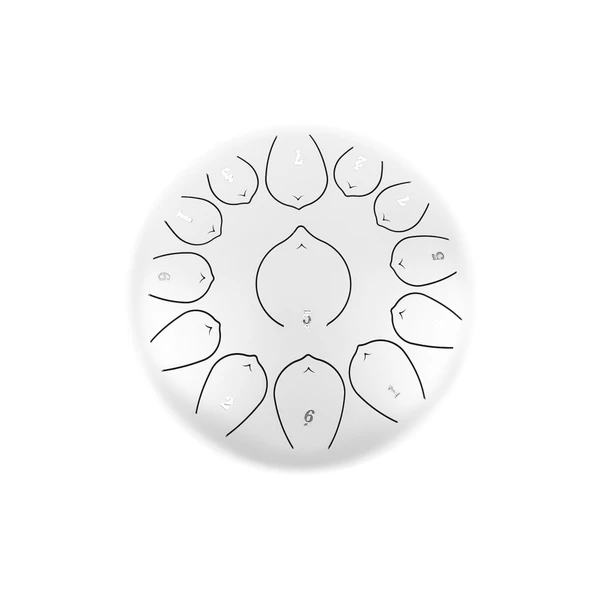 Jwin JTN-1213 12 Inç 13 Ses Ton Çelik Handpan Tongue Drum Davulu - Beyaz - 2