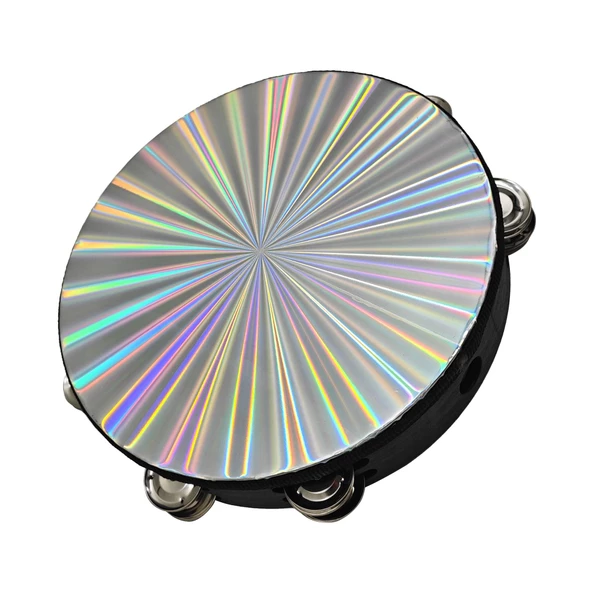 Jwin JDF-2505 Ahşap-Yansıtıcılı Parlak Plastik Tef Metal Zilli (25cm) Orff - Ritim Aleti - 2