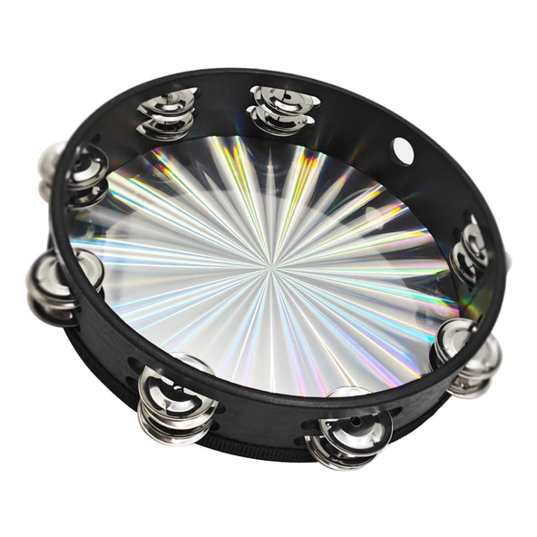 Jwin JDF-2505 Ahşap-Yansıtıcılı Parlak Plastik Tef Metal Zilli (25cm) Orff - Ritim Aleti - 4