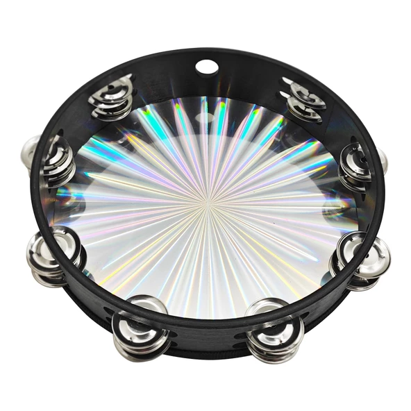 Jwin JDF-2505 Ahşap-Yansıtıcılı Parlak Plastik Tef Metal Zilli (25cm) Orff - Ritim Aleti - 3