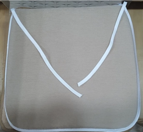 Mandaş Milanyum Düz Desen Bağcıklı Sandalye Minderi Capicino 6 ADET