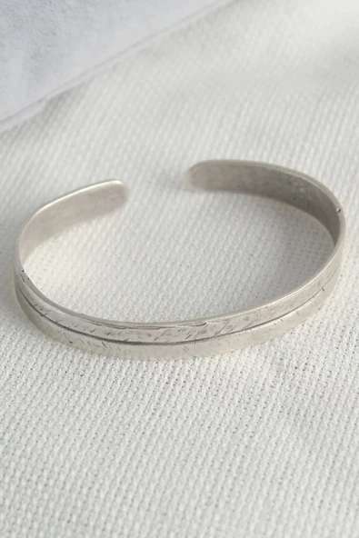 MuI MuI Otantik Model Gümüş Renk Motif Detay Erkek Bileklik - 2