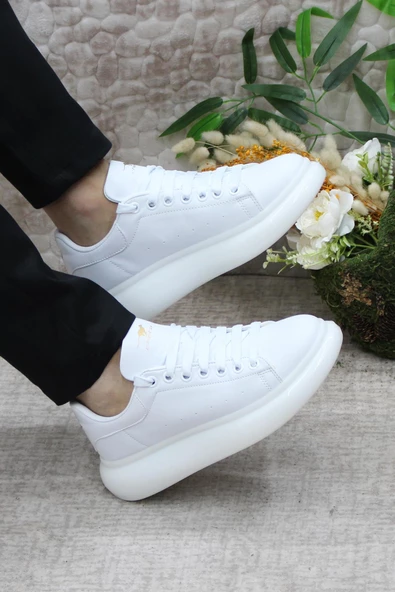 Fort Cheta Madrıd 150 Beyaz Memory Foam Taban Unisex Sneaker Ayakkabı - Resim 5