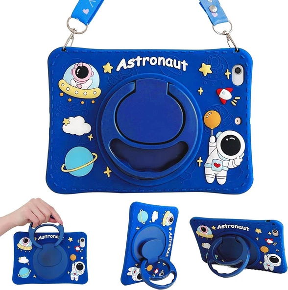Samsung Galaxy Tab A7 Lite T220 T225 T227 Kılıf Cute Dolls Standlı Eğlenceli 3D Karekterli Çocuk Kılıfı - 8
