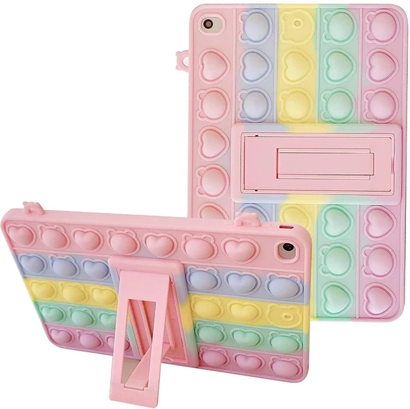 Samsung Galaxy Tab A7 Lite T220 T225 T227 Kılıf Cute Dolls Standlı Eğlenceli 3D Karekterli Çocuk Kılıfı - 12