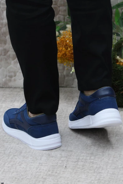 Fort Dks 2004 Mavi Hafif Rahat Keten Sneaker Erkek Ayakkabı - Resim 4