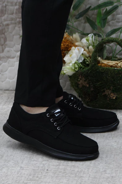 Fort Dks 023 Siyah Hafif Rahat Keten Sneaker Erkek Ayakkabı ürün görseli