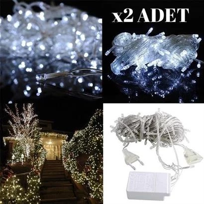 Periboia 100 Ledli 8 Fonksiyonlu 10 Metre Led Aydınlatma Dekor Lambası (beyaz) - 10
