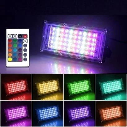 Periboia Kumandalı Led Işık Dış Cephe Aydınlatması Çok Renkli RGB Led Panel Işık PartiLed Aydınlatma