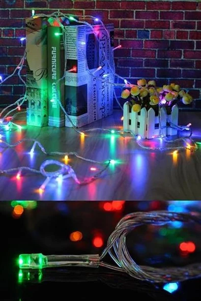 Periboia 10 Metre 100 Ledli 8 Fonksiyonlu Karışık Renkli RGB Led Lamba - 10