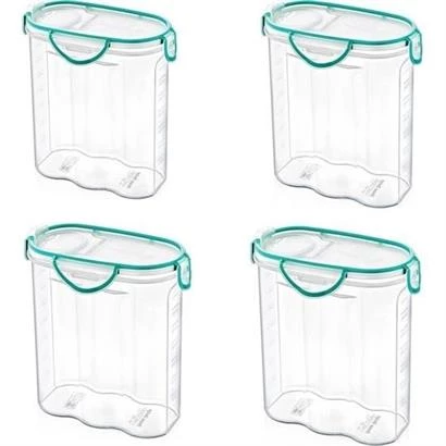 Periboia Kilitli Kapaklı Contalı Hava,Su Sıvı Geçirmez 1,7 Litre Erzak Saklama Kabı-SA585 - 10