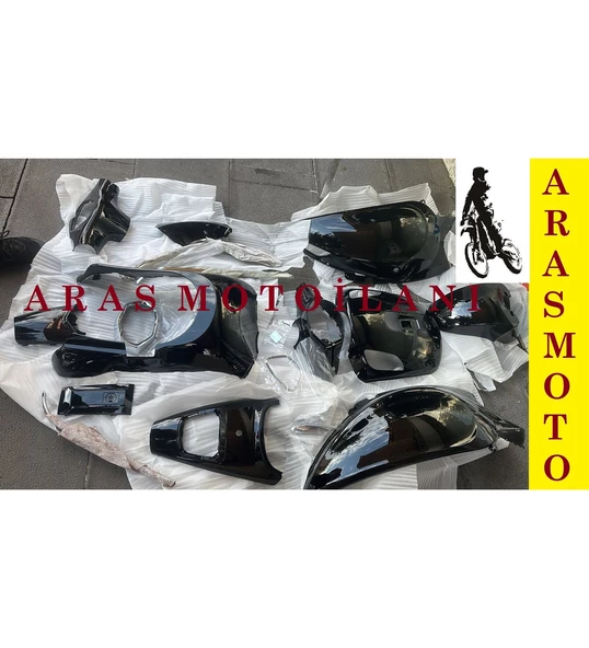 Rks Azure 50  Grenaj Kaporta Seti Siyah Renk ( Motosiklet Değildir ) _Supermoto - Resim 2