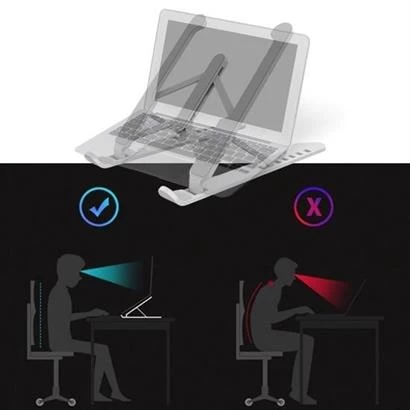 Periboia Ayarlanabilir Dizüstü Destek Tabanı Katlanabilir Taşınabilir Laptop Sehpası Yükseltici - 10