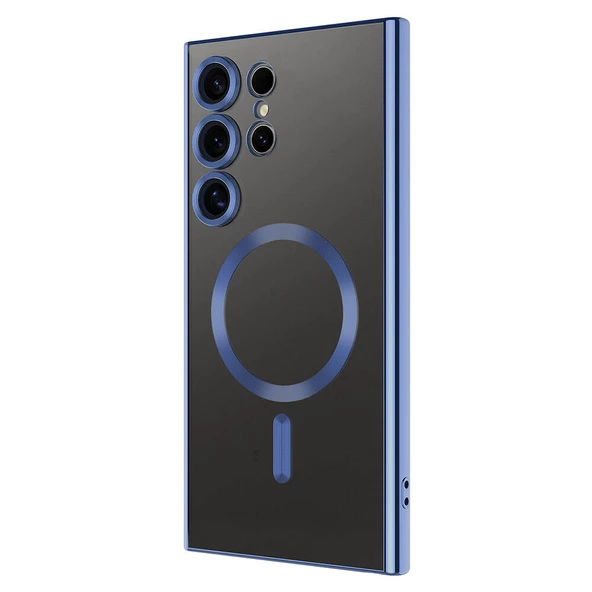 Galaxy S24 Ultra Kılıf Kamera Korumalı Magsafe Parlak Luxury - Resim 6