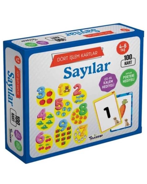 Dört İşlem Kartlar Sayılar 100 Kart