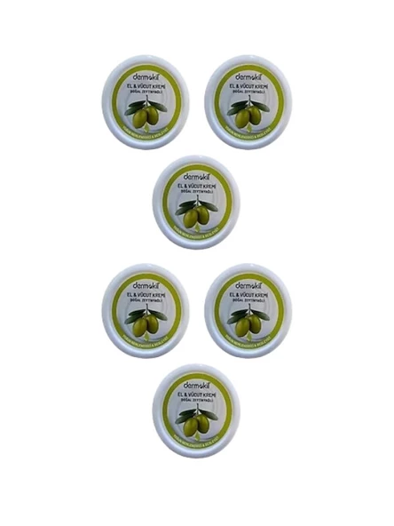 Dermokil Doğal Zeytinyağlı El Kremi 220 ml X 6 Adet 617888931115