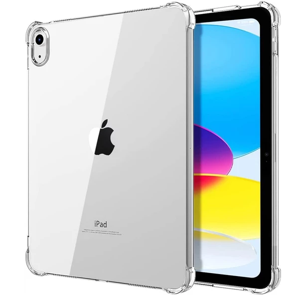 MobaxAksesuar Apple iPad 11.Nesil A16 11inç/10.Nesil 10.9inç Kılıf Darbelere Dayanıklı Şeffaf Kapak