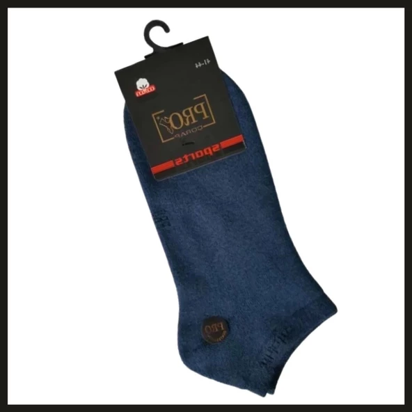 Uyguna-Yakala Mavi 41-44 Atletıch Havlu Erkek Patik Çorabı-RAP.146 - Resim 2