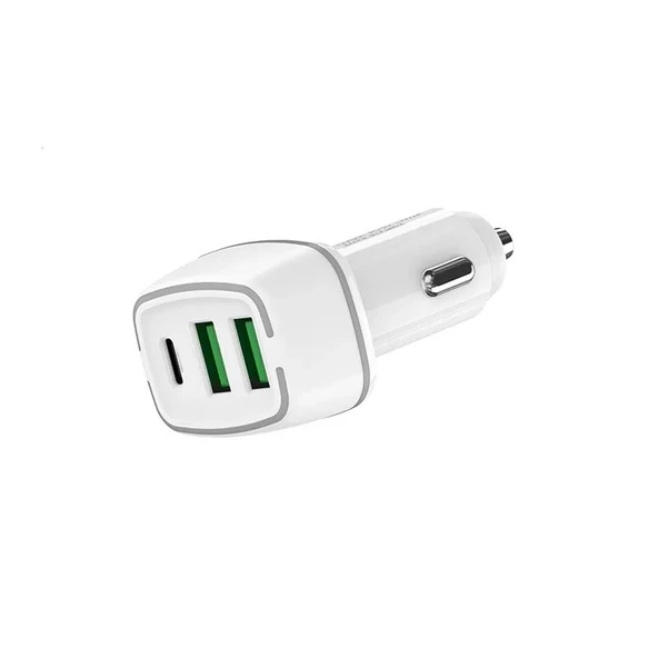 Concord C775 Çift USB QC3.0 Girişi PD 23W Girişi Işıklı Araç Çakmak Şarj - 4